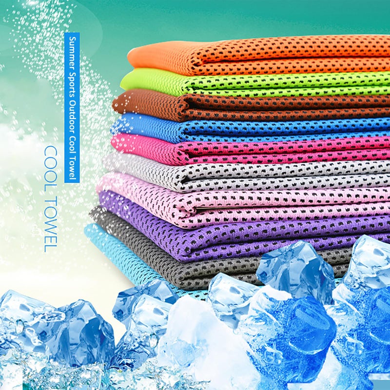 Peicees 20Pcs 40x12'' Microfiber Neck Cooling Towels Sports Sweat Towels Headband for Travel Beach Swimming Camping Climbing Gym Yoga Workout Backpacking, Quick Dry Super Absorbent Compact Lightweight - Image 4